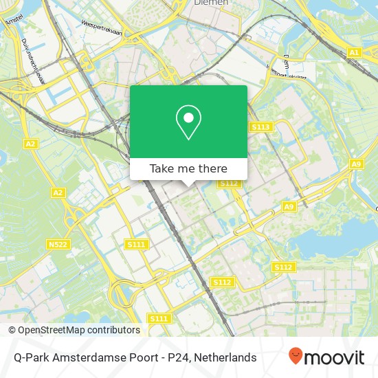 Q-Park Amsterdamse Poort - P24 kaart