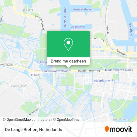 De Lange Bretten kaart