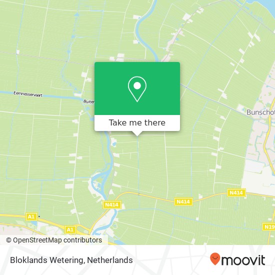 Bloklands Wetering kaart