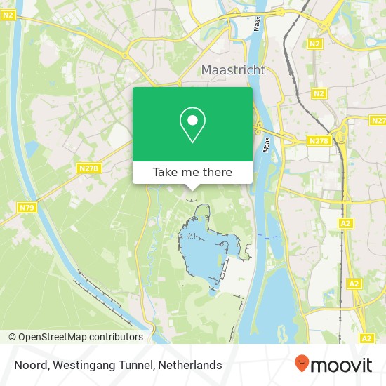 Noord, Westingang Tunnel kaart