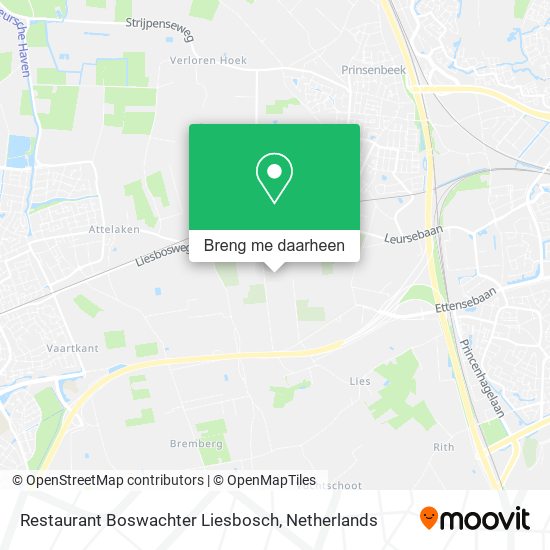 Restaurant Boswachter Liesbosch kaart