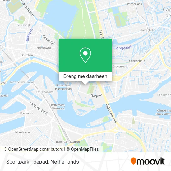 Sportpark Toepad kaart