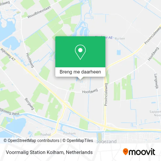 Voormalig Station Kolham kaart