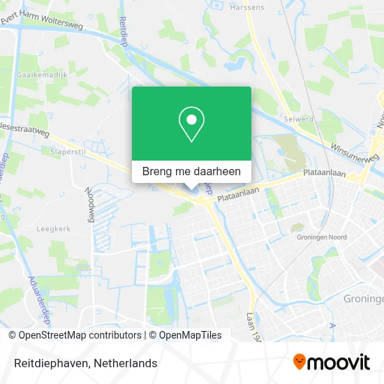Reitdiephaven kaart