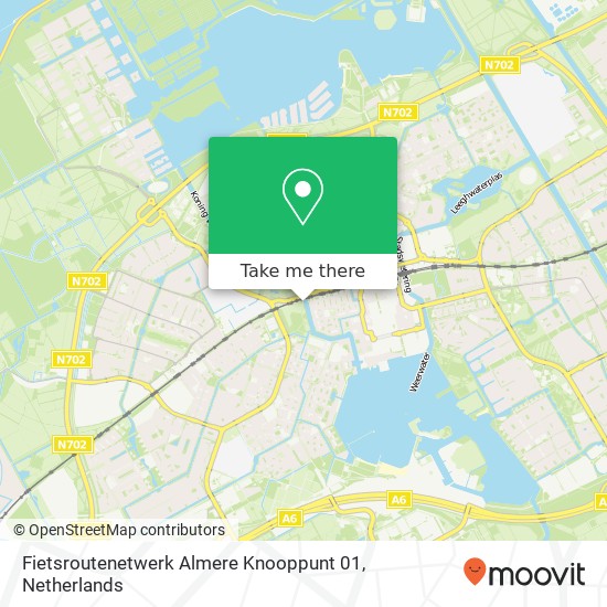 Fietsroutenetwerk Almere Knooppunt 01 kaart