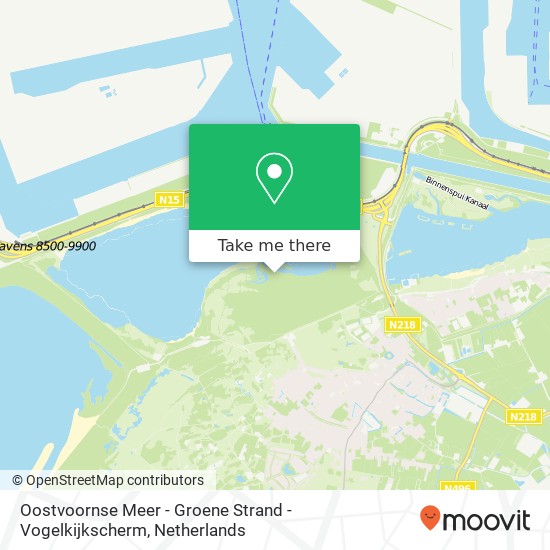 Oostvoornse Meer - Groene Strand - Vogelkijkscherm kaart