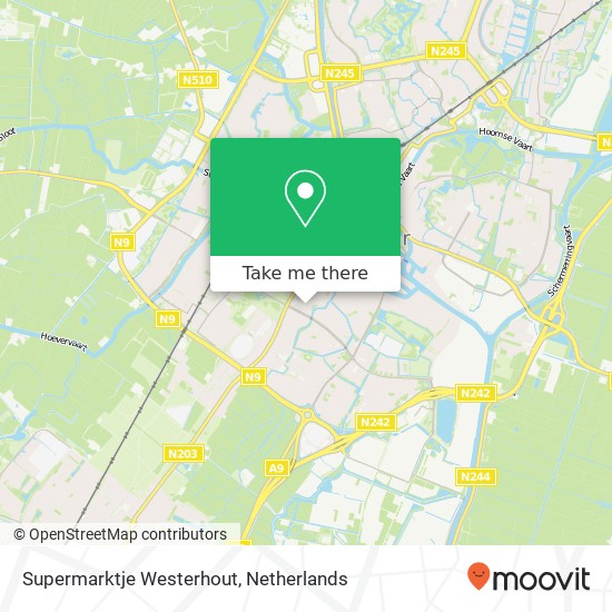 Supermarktje Westerhout kaart
