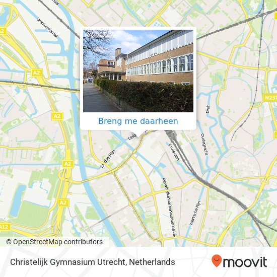 Christelijk Gymnasium Utrecht kaart