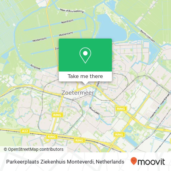 Parkeerplaats Ziekenhuis Monteverdi kaart