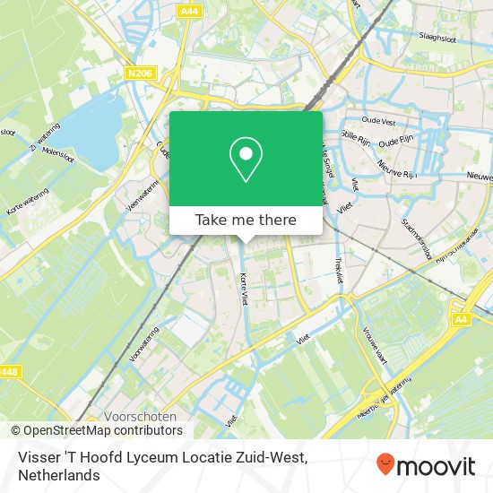 Visser 'T Hoofd Lyceum Locatie Zuid-West kaart