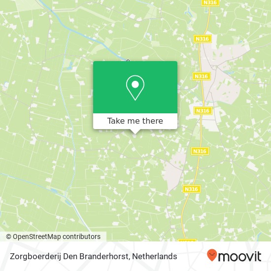 Zorgboerderij Den Branderhorst kaart