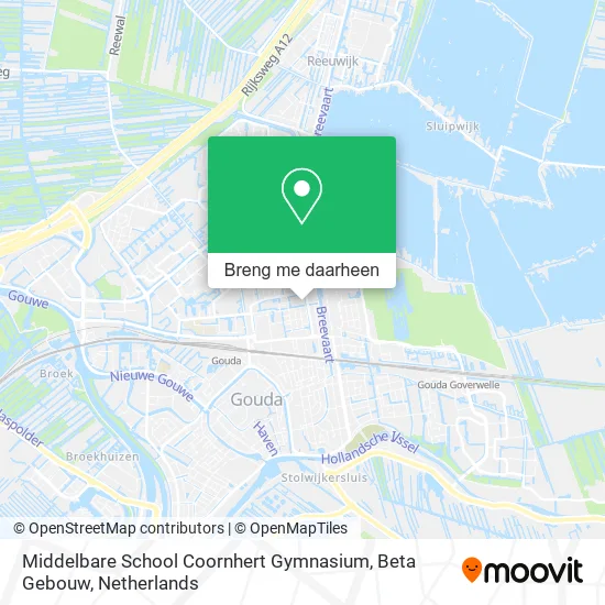 Middelbare School Coornhert Gymnasium, Beta Gebouw kaart