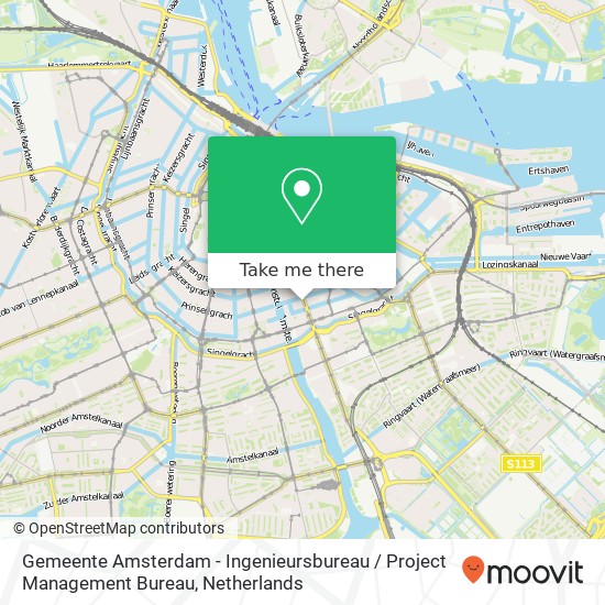 Gemeente Amsterdam - Ingenieursbureau / Project Management Bureau kaart