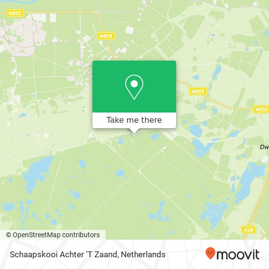 Schaapskooi Achter 'T Zaand kaart