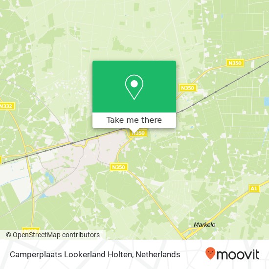 Camperplaats Lookerland Holten kaart