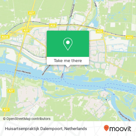 Huisartsenpraktijk Dalempoort kaart