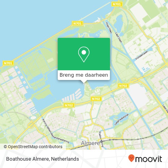 Boathouse Almere kaart