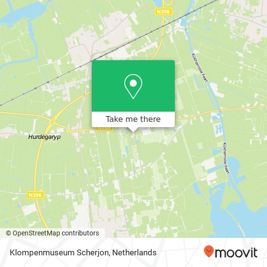 Klompenmuseum Scherjon kaart