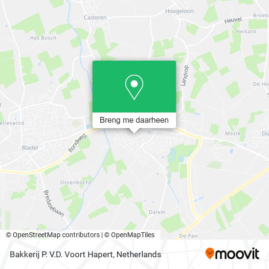 Bakkerij P. V.D. Voort Hapert kaart