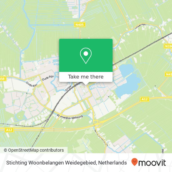 Stichting Woonbelangen Weidegebied kaart