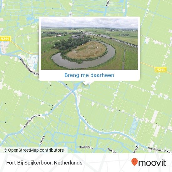 Fort Bij Spijkerboor kaart