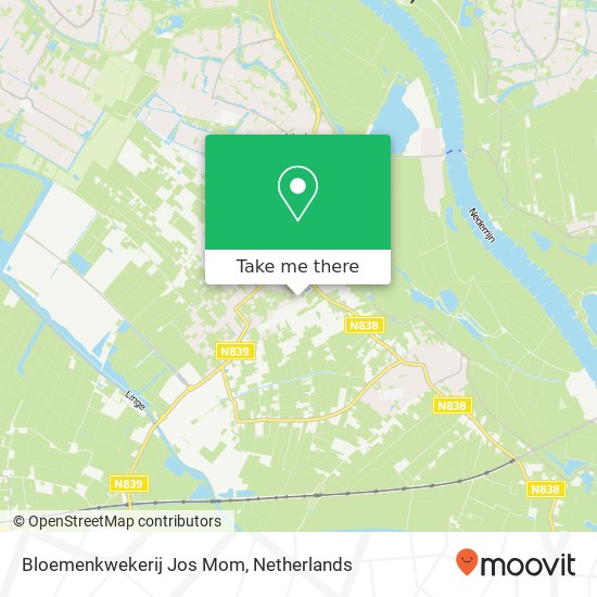 Bloemenkwekerij Jos Mom kaart