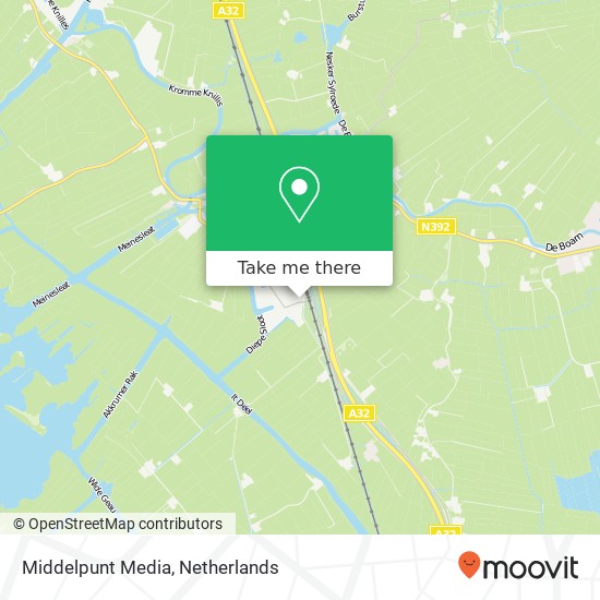 Middelpunt Media kaart