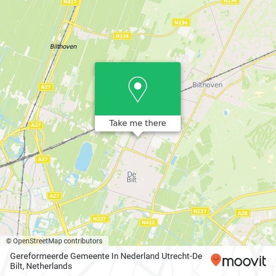 Gereformeerde Gemeente In Nederland Utrecht-De Bilt kaart