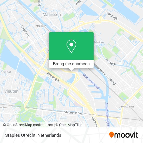Staples Utrecht kaart