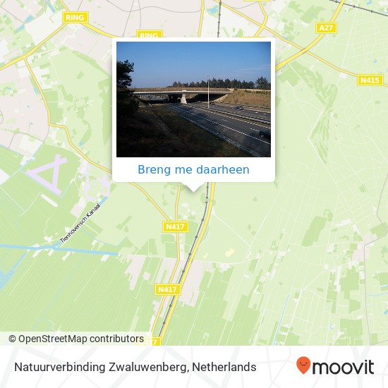 Natuurverbinding Zwaluwenberg kaart