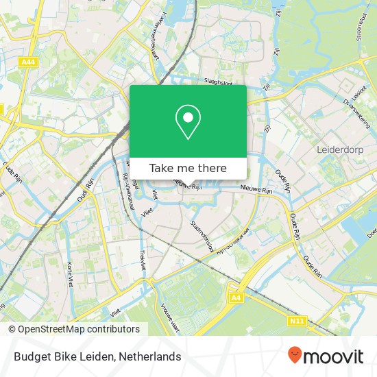 Budget Bike Leiden kaart
