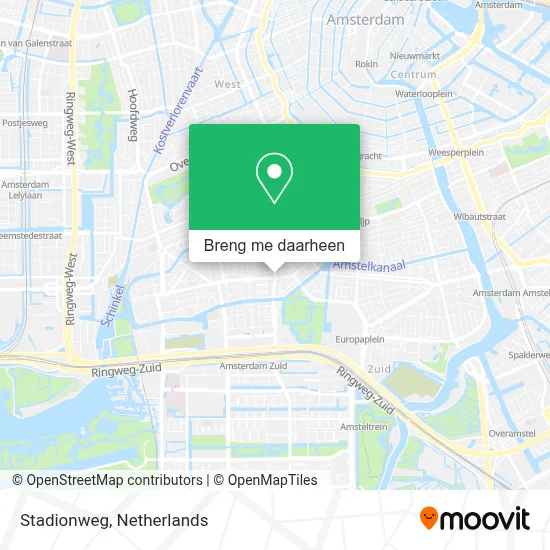 Stadionweg kaart