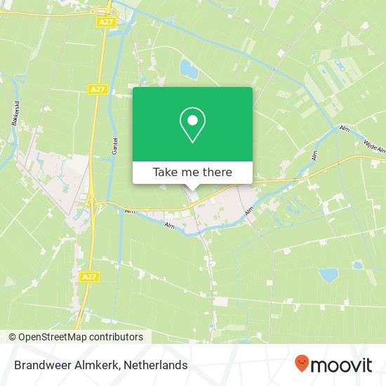 Brandweer Almkerk kaart