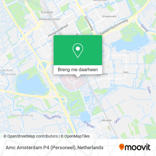 Amc Amsterdam P4 (Personeel) kaart