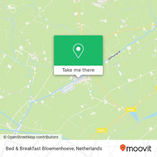 Bed & Breakfast Bloemenhoeve kaart