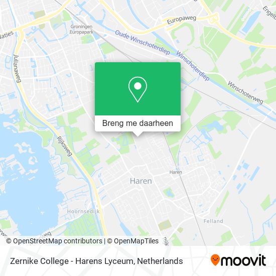 Zernike College - Harens Lyceum kaart