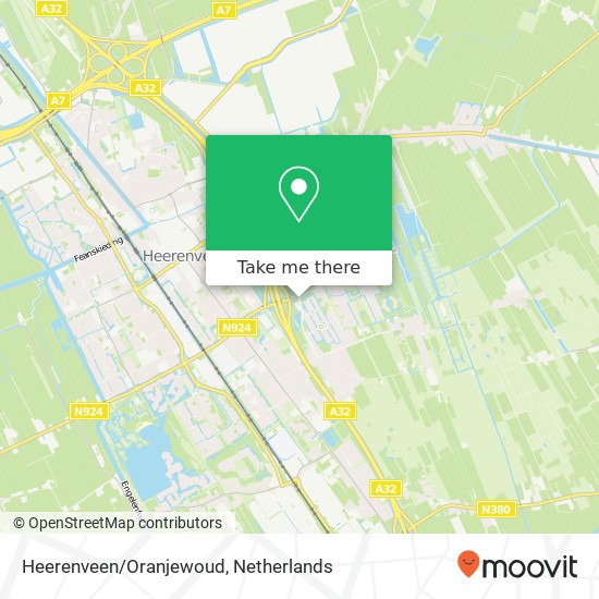 Heerenveen/Oranjewoud kaart