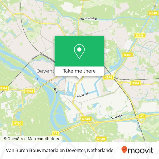 Van Buren Bouwmaterialen Deventer kaart