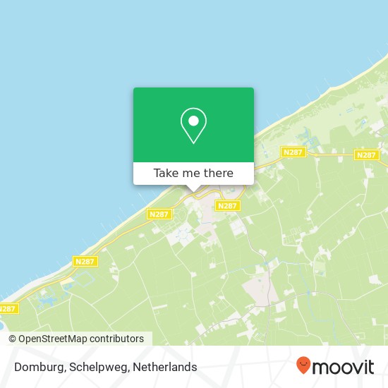 Domburg, Schelpweg kaart