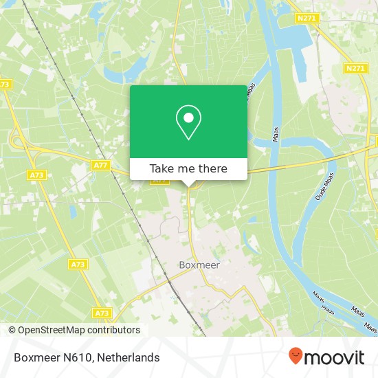 Boxmeer N610 kaart