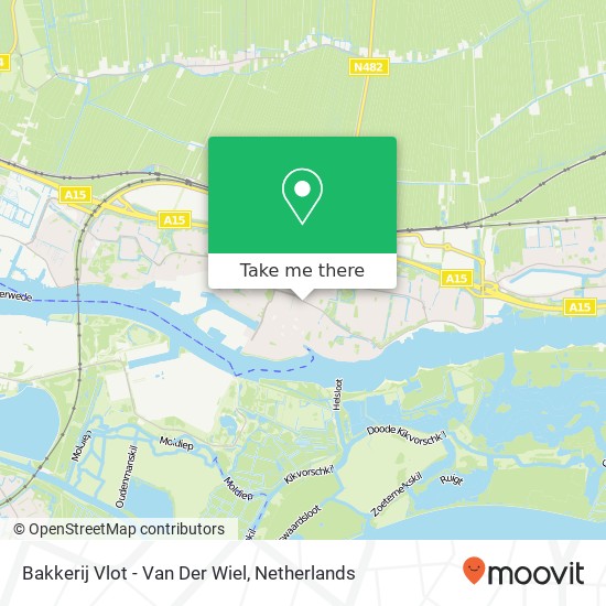 Bakkerij Vlot - Van Der Wiel kaart