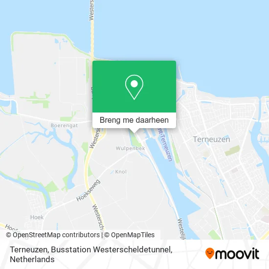 Terneuzen, Busstation Westerscheldetunnel kaart