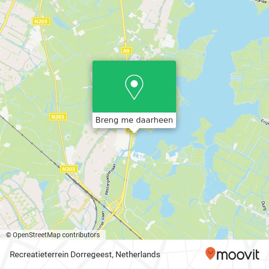 Recreatieterrein Dorregeest kaart