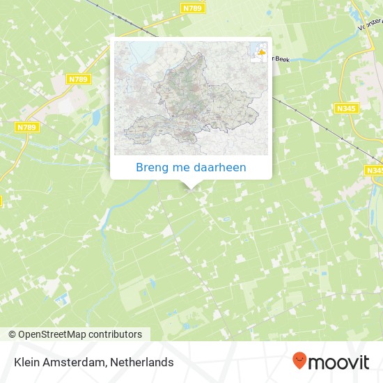 Klein Amsterdam kaart