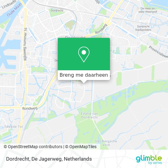 Dordrecht, De Jagerweg kaart