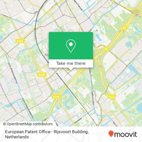 European Patent Office - Rijsvoort Building kaart