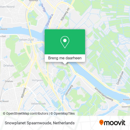 Snowplanet Spaarnwoude kaart