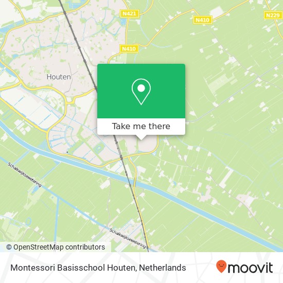 Montessori Basisschool Houten kaart