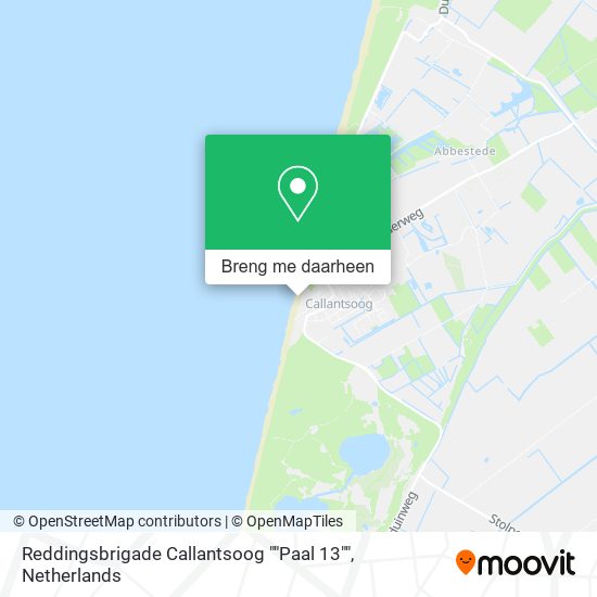 Reddingsbrigade Callantsoog ""Paal 13"" kaart