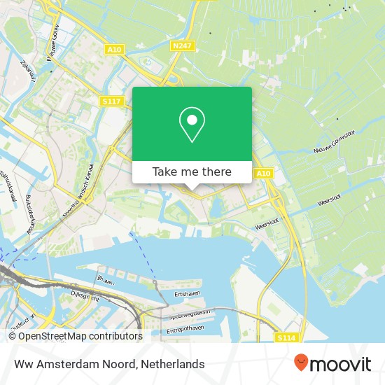 Ww Amsterdam Noord kaart